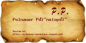 Polnauer Pénelopé névjegykártya